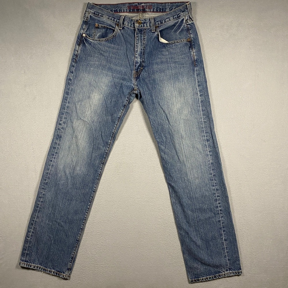 Vintage J.Crew Straight Leg Jeans Mens 30x32 Blue Medium Wash Cotton Denim